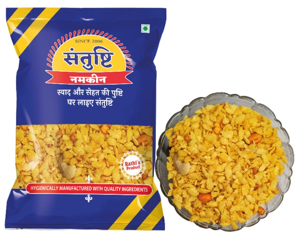 SANTUSHTI NAMKEEN POHA CHIWDA, 400 gms | Authentic Healthy Indian Snacks… - 400 Gms